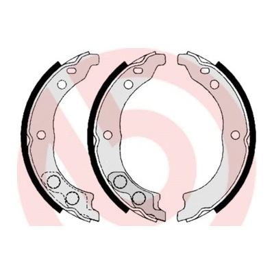 BREMBO Sada brzd. čeľustí parkov. brzdy S61541