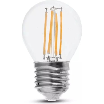 V-TAC E27 LED Filament žiarovka 6W, 800lm, G45 Denná biela 4000K