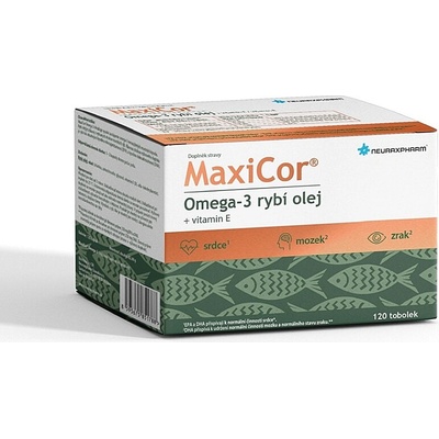axiCor Omega 3 rybí olej + vitamín E 120 kapsúl