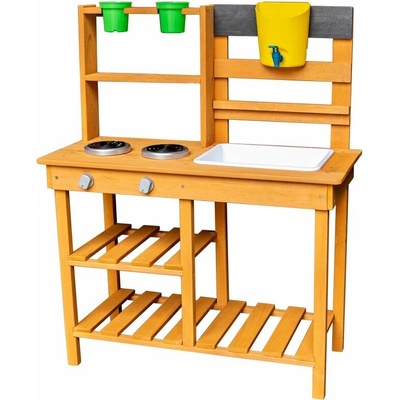 2Kids Toys Dřevěná zahradní kuchyňka s dřezem