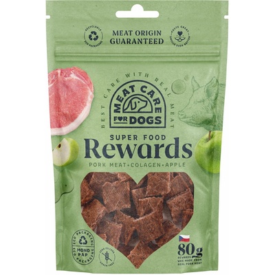 Meat Care Rewards Dog vepřové s kolagenem a jablkem 80 g