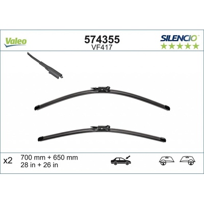 Valeo Silencio Flat Blade set 700+650 mm VA 574355
