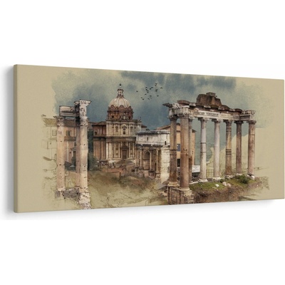 Obraz - Forum Romanum, Rím, Taliansko, jednodielne 200x100 cm
