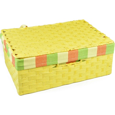 Vingo Úložný box s vekom žltý 53x33 cm v. 19 cm