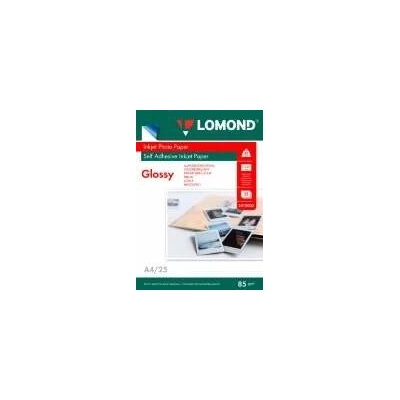 Lomond pro inkoust.tisk, lesklý, A4/25, 1x 210/297 samolepící