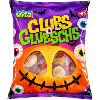 Bona Vita Halloween pěnové bonbony ve tvaru očí 144 g, 18 ks