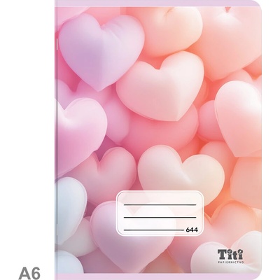 Topgal Poznámkový zošit A6 Notebook Hearts