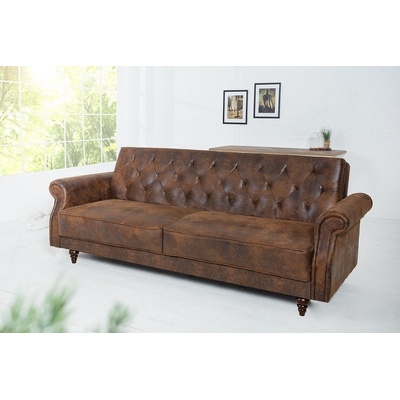 LuxD Designová pohovka Scarlet Belle II rozkládací 220cm antická hnědá