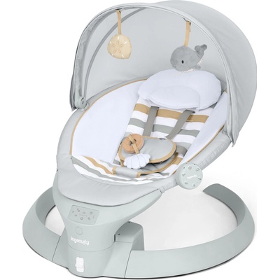 INGENUITY Lehátko s hojdaním a vibráciou Bounce & Sway – Pebble Shore™