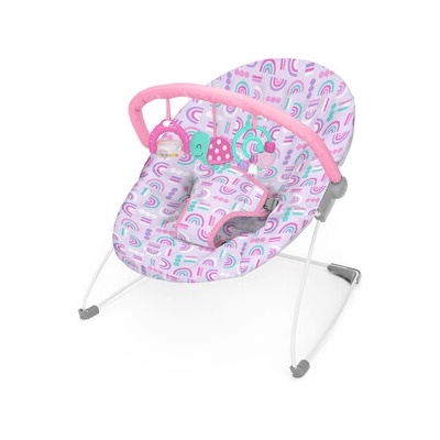 BRIGHT STARTS Lehátko s hračkami Confetti Rainbow™ Bouncer, 0m+