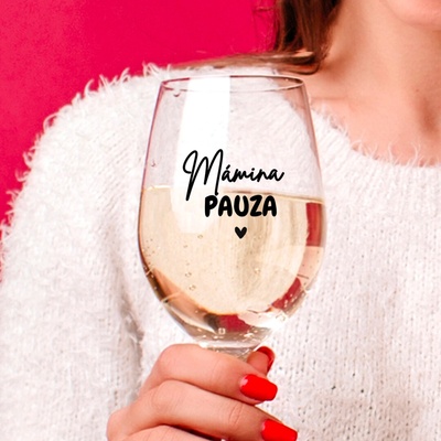 Ahome sklenice na víno Mámina pauza 450 ml