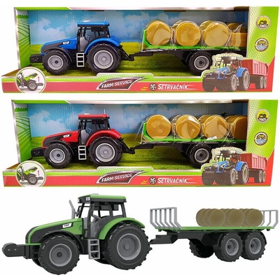FARM SERVICE Traktor s valníkem na seno se zvuky a světly