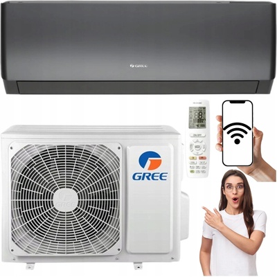GREE Pular PRO DARK 3,5kW 40m2 WiFi s ohrevom