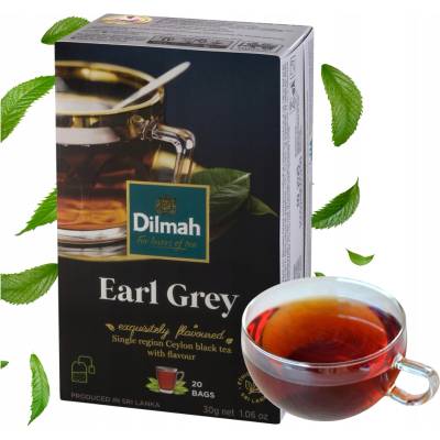 Dilmah Černý čaj Earl Grey 20 x 1,5 g