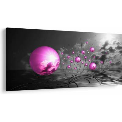 Obraz ružových gulí, jednodielne 200x100 cm