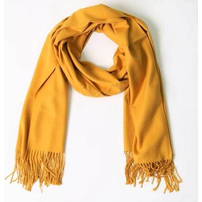 Classic Scarf hořčicová kari kašmírová šála