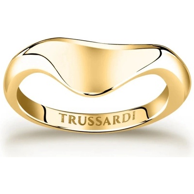 Trussardi pozlátený prsteň z ocele T-Design TJAXA07