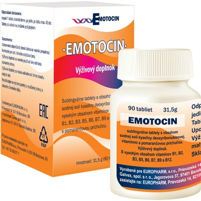Emotocin na posilnenie imunity, s pomarančovou príchuťou 90 tabliet