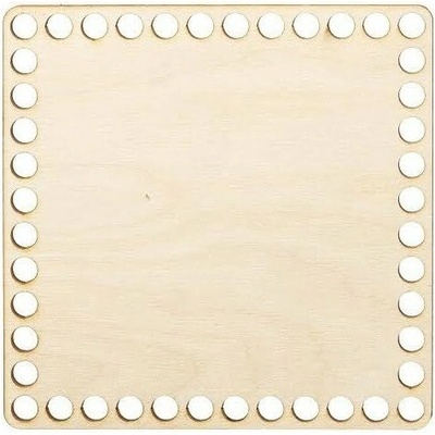 ČistéDrevo Drevené dno/veko na košík - štvorec breza Zvoľte variant: 10x10 cm