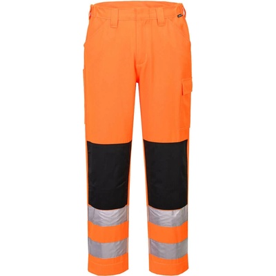 Portwest nohavice ES046 ES1 Essential Hi-Vis Work do pasu reflexní Oranžová
