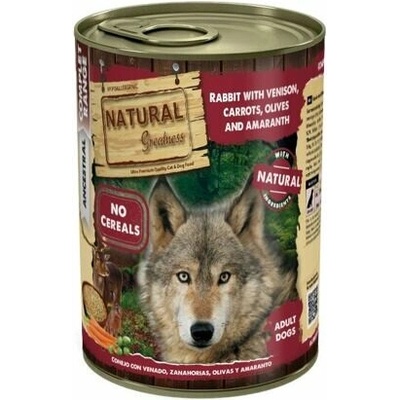 Natural Greatness králík zvěřina mrkev olivy amarant 400 g