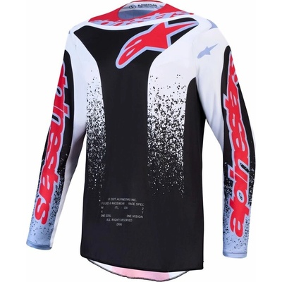 Alpinestars Fluid Drag 2027 čierna/biela/svetlá modrá/červená