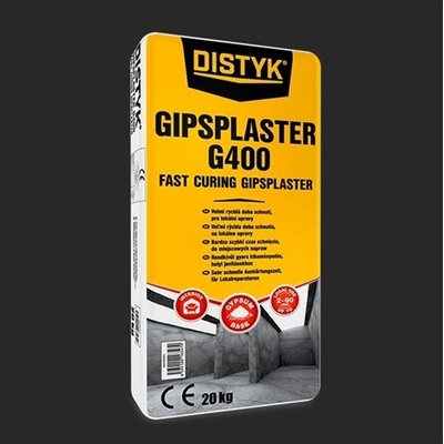DEBBEX by Den Braven DISTYK Rychletuhnoucí sádrová hmota G400 / Plaster G400 20kg - bílá