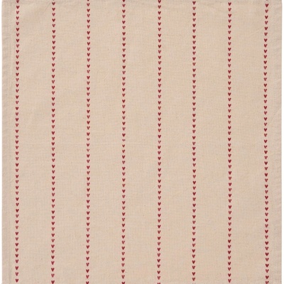 Ib Laursen Bavlnený obrúsok Valentina Red Hearts 40x40 cm