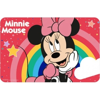 W&O jídelní podložka MINNIE duha červená 43x28cm