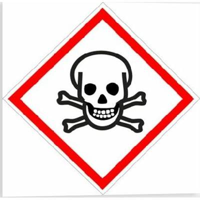 Traiva s.r.o TOXICKÉ - Symbol CLP (GHS) 06 Verze: Samolepka 26 x 26 mm tl. 0.1 mm - arch 77 ks - Kód: 04530