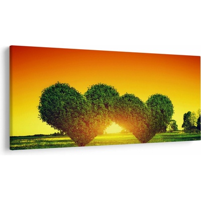 Obraz - Srdce v korunách stromov, jednodielne 200x100 cm