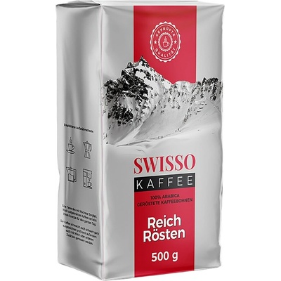 Swisso středně pražená mletá káva 100% arabica 0,5 kg