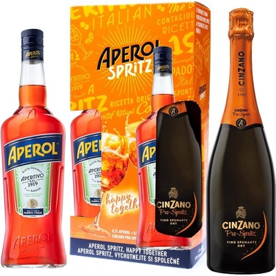 Aperol Spritz 11% 0,7 l (dárkové balení 1 sklenička)
