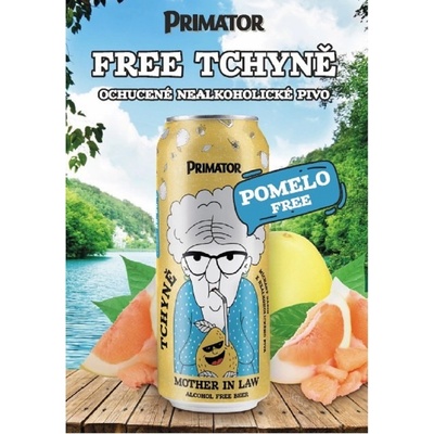 Primátor Free Tchyně Pomelo 0,3% 0,5 l (plech)