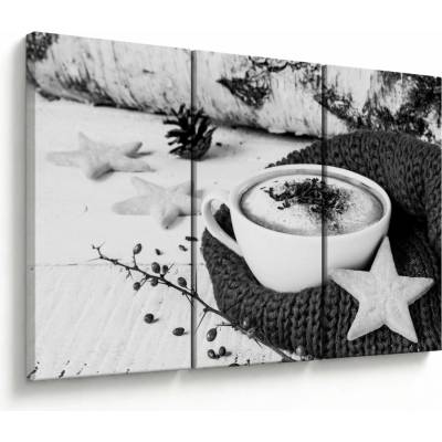 Obraz - Zimní cappuccino, třídílný 120x80 cm