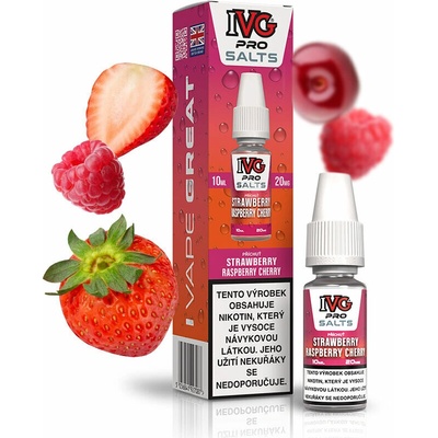 IVG Pro Salts Strawberry Raspberry Cherry 10 ml 10 mg