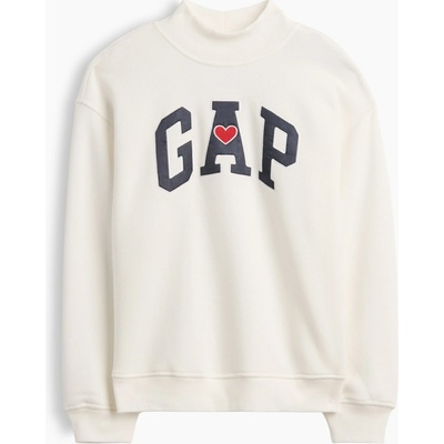 GAP dětská oversize mikina s logem bílá