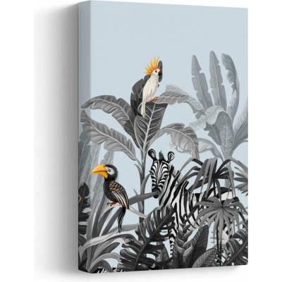 Obraz zvierat v tropickom lese, jednodielny 20x30 cm