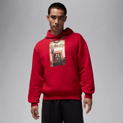 Jordan Jumpman Chimney Men's Fleece Pullover Hoodie Gym Red/Black