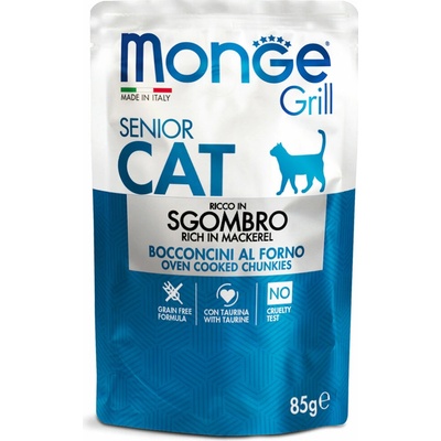 Monge Cat Grill Senior Mackerel 85 g