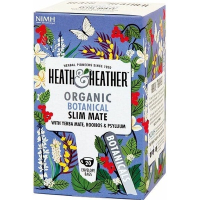 Heath&Heather Heath & Heather BIO čaj Rooibos Yerba Maté a psyllium 40 g