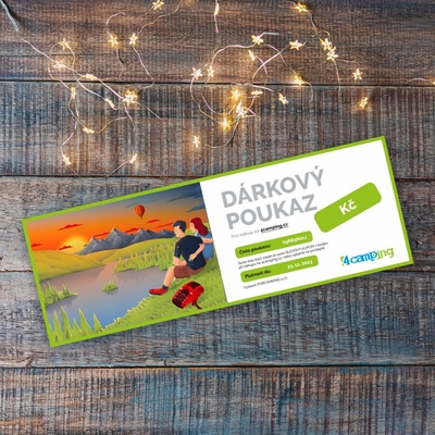 Voucher 4camping Elektronický dárkový poukaz Design poukazu: Výhledy / Hodnota poukazu: 500