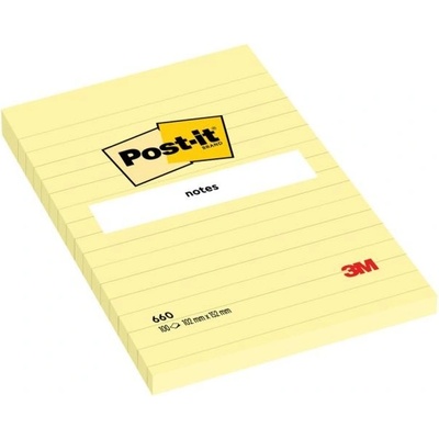 POST-IT Bloček Post-it 102x152 žltý linajkový (MM066000)