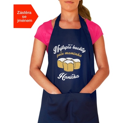 Kariban Zástěra na vaření pro maminku Nejlepší buchty peče maminka Tmavě modrá Navy