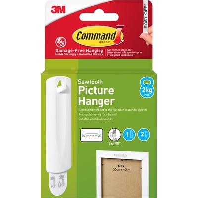 3M Command Sawtooth 1 Hook+2 Strips