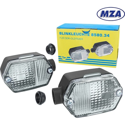 Sada blinkrů Simson SR 50, MZ ETZ - čiré - MZA