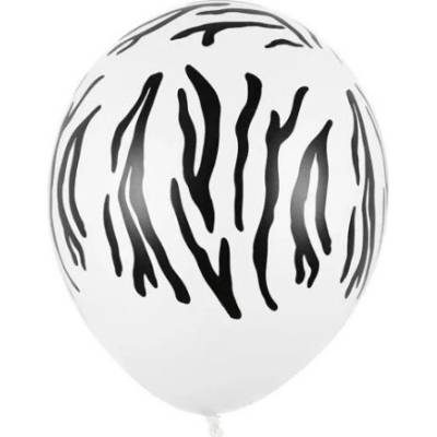 Party Deco Balónky s potiskem Zebra 30 cm