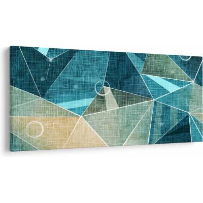 Obraz - Tyrkysová abstrakcia, jednodielne 250x125 cm