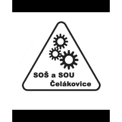 Nažehlovák SOŠ Čelákovice,bílý podklad+černý tisk