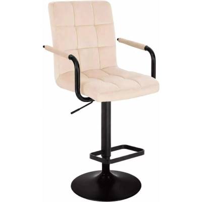 LuxuryForm Design Verona Black Velur na čiernom tanieri / krémová